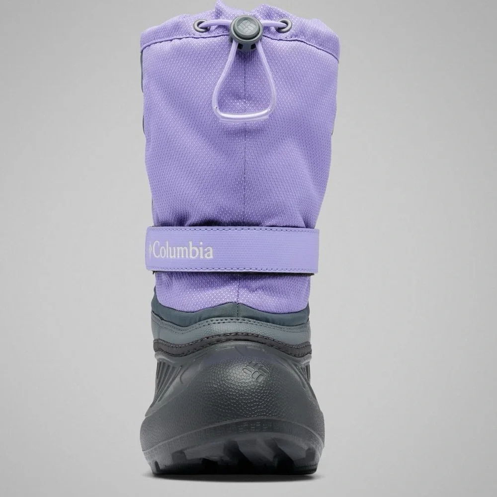 NWT Columbia Youth Powderbug Snowlite Waterproof SnowBoot Purple/Graphite